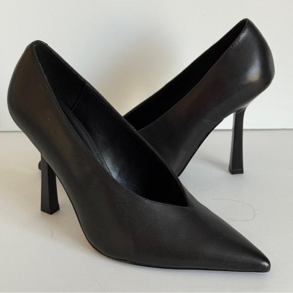 Steve Madden Shoes - Steve Madden Sedona Stiletto Heel Pump Black Leather Size 8.5M